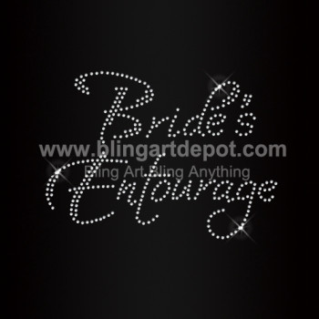 Bride's Entourage Rhinestone Heat Transfers Bride's Entourage Rhinestone Heat Transfers